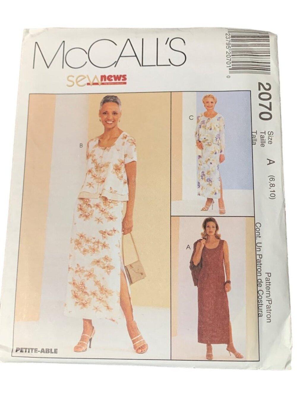 McCalls 2070 Sewing Pattern Womens Sundress Jacket Size 6-8-10 Uncut